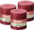 Bolsius – Vela XXL – Rojo – 3 unidades – 10 x 10 cm – Velas decorativas para el hogar – Duración de combustión 62 horas – sin perfumar – Cera vegetal natural – Sin aceite de palma